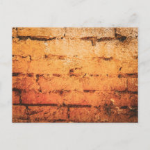 Mur de briques orange patiné