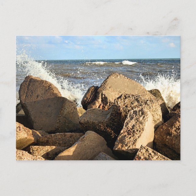 Carte Postale Mur de mer de Galveston (Devant)