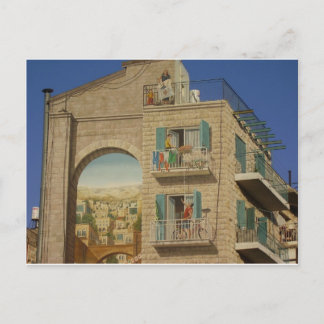 Carte Postale Mur de Panited d'une maison à Jérusalem