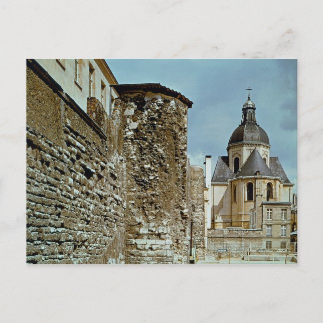Carte Postale Mur de Philippe Auguste rue des Jardins (Devant)