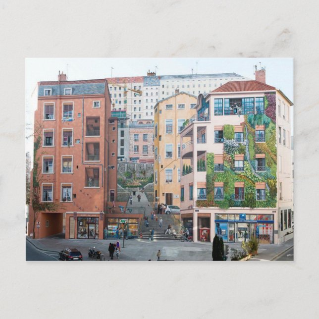 Carte Postale Mur des Canuts - Mur peint - Lyon (Devant)
