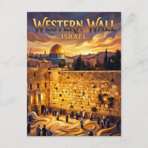 Carte Postale Mur occidental Israël
