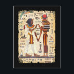 Carte Postale Murale mural hiéroglyphique égyptien Culture égypt<br><div class="desc">Murale mural hiéroglyphique égyptien Culture égyptienne. Conceptions de l'histoire de l'Égypte ancienne.</div>