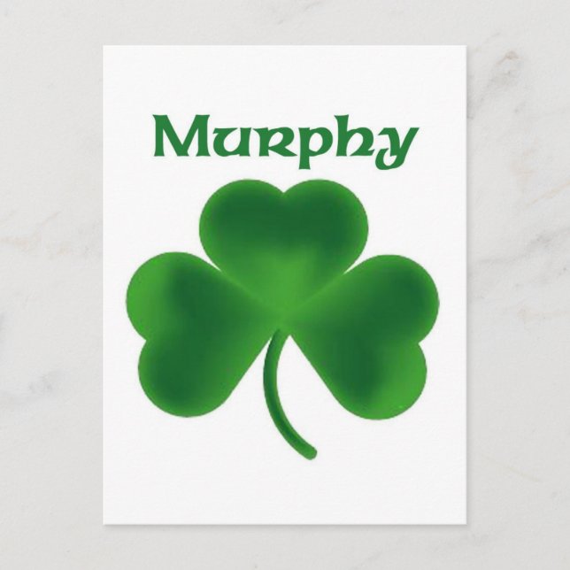 Carte Postale Murphy Shamrock (Devant)