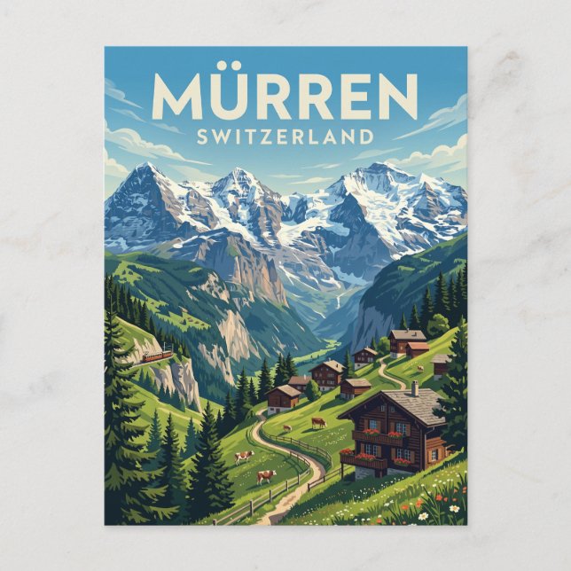 Carte Postale Mürren Suisse (Devant)