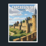 Carte Postale Murs de Carcassonne France Voyage<br><div class="desc">Carcassonne, située dans le sud de la France, est une magnifique ville médiévale connue pour ses murs fortifiés remarquablement préservés et son aspect féerique. L'attrait le plus célèbre de la ville est la Cité de Carcassonne, une forteresse massive qui remonte à l'époque gallo-romaine mais qui fut restaurée en profondeur au...</div>