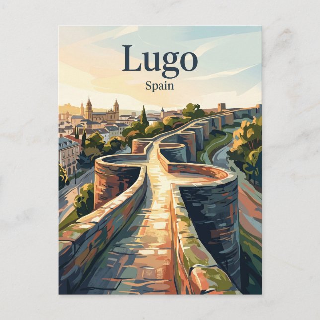 Carte Postale Murs romains de Lugo Espagne (Devant)