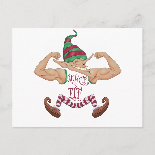 Carte Postale Muscle Elf (Devant)