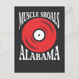 Carte Postale Muscle Shows Alabama - Musique Vinyl Record Cadeau