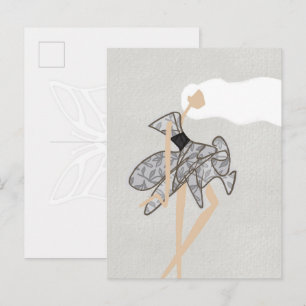 Carte Postale Muse de mouvement pur Art de mode Glamour