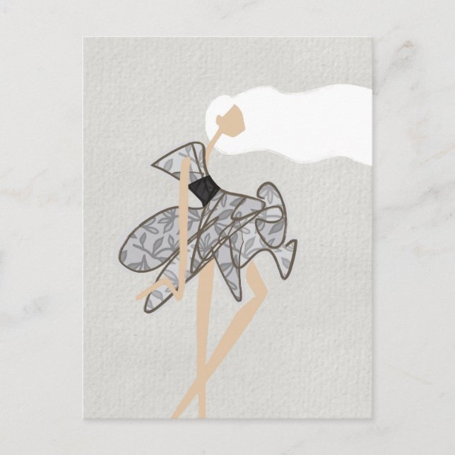 Carte Postale Muse de mouvement pur Art de mode Glamour (Devant)