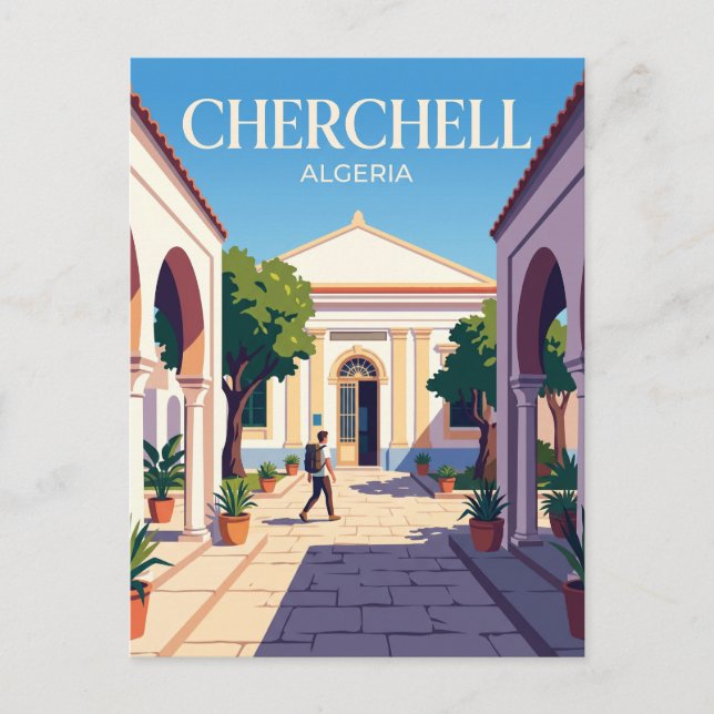 Carte Postale Musée archéologique de Cherchell, Algérie (Devant)
