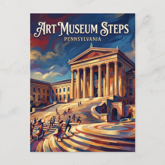 Carte Postale Musée d'Art de Philadelphie Pennsylvanie (Devant)
