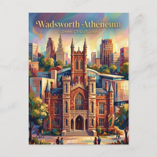 Carte Postale Musée d'Art Wadsworth Atheneum Connecticut (Devant)