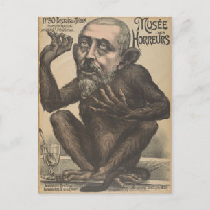 Carte Postale Musee Des Horreurs Poster vintage Déplaisant
