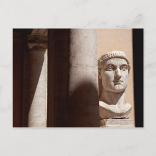 Carte Postale Musée du Capitole, face de buste de l'empereur con