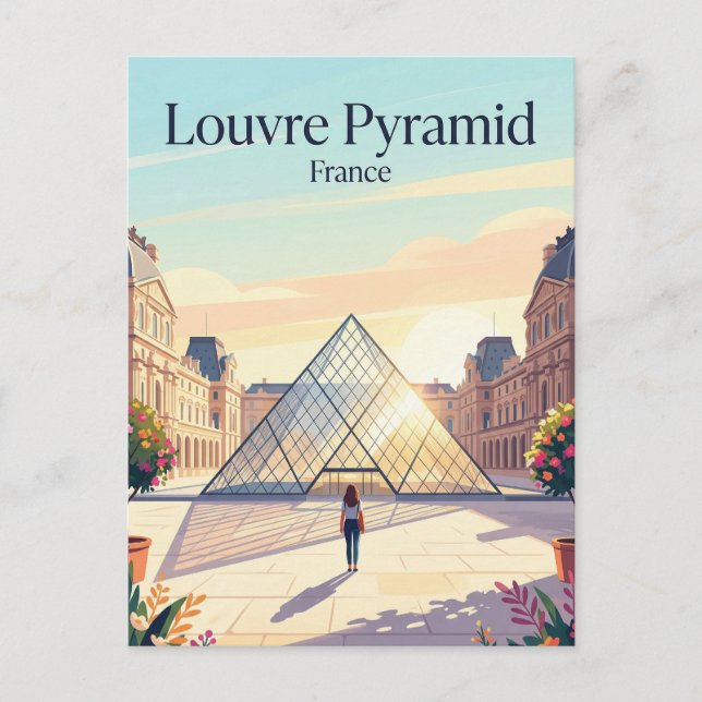 Carte Postale Musée du Louvre Cour France (Devant)
