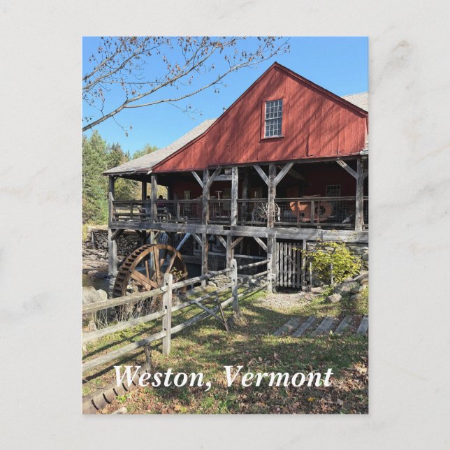 Carte Postale Musée du Vieux Moulin à Weston, VT (Devant)