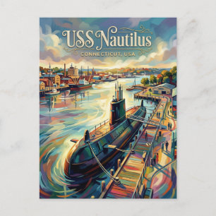 Carte Postale Musée et bibliothèque des sous-marins du Connectic