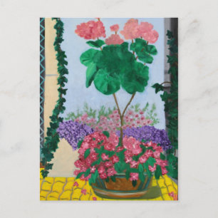 CARTE POSTALE MUSÉE ISLAND BERLIN FLEURS