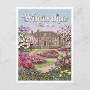 Carte Postale Musée Jardin et Bibliothèque Winterthur Delaware