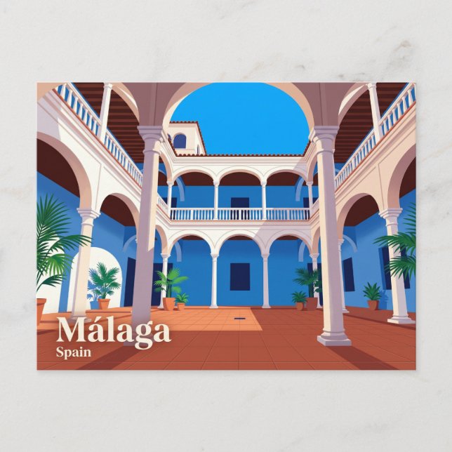 Carte Postale Musée Picasso, Málaga Espagne (Devant)