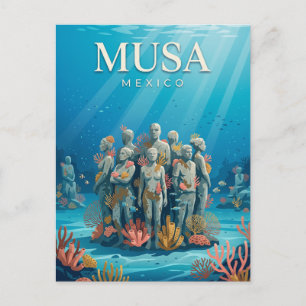 Carte Postale Musée sous-marin de Cancun au Mexique