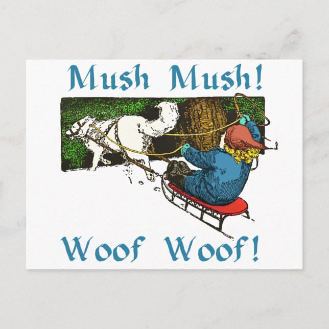Carte Postale Mush Mush Woof Woof (Devant)