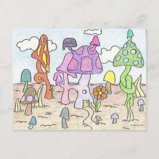 Carte Postale Mushoom House Fun