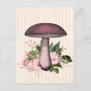 Carte Postale Mushroom et compilation florale
