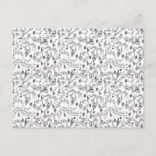 Carte Postale Music, notes musicales
