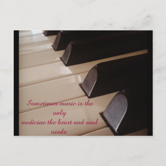 Carte Postale Music notes with quote on.