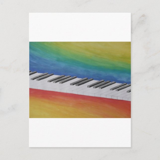 Carte Postale Music Piano Keys Notes Enseignant Destiny Instrume (Devant)