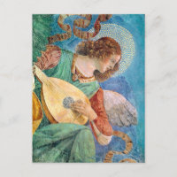 Musical angel playing guitar