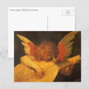 Carte Postale Musicien Angel Lecture par Rosso Fiorentino