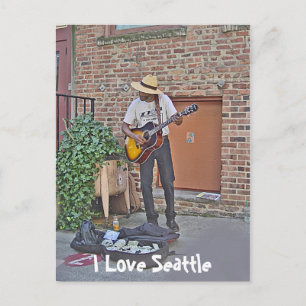 Carte Postale Musicien dans Alley