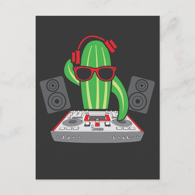 Carte Postale Musicien de musique électronique Rave Pickle DJ Pl (Devant)