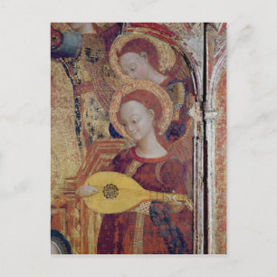 Carte Postale Musiciens anges de la peinture de Vierge et Enfant