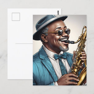 Carte Postale musiciens de jazz