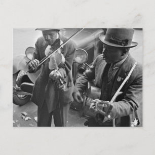 Carte Postale Musiciens de la rue de West Memphis, 1935