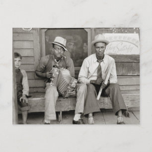 Carte Postale Musiciens des rues, 1938