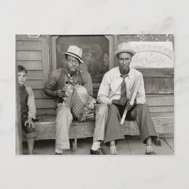 Carte Postale Musiciens des rues, 1938 (Devant)
