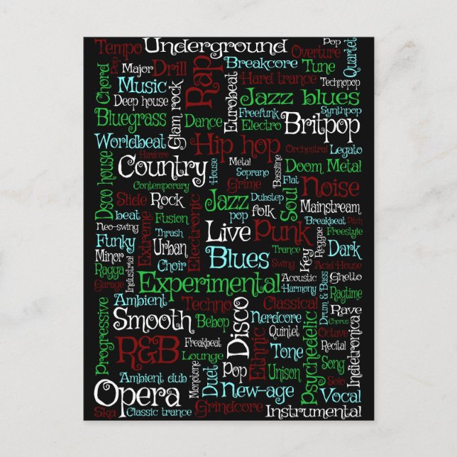 Carte Postale Musique (Devant)