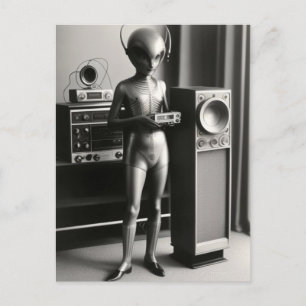 Carte Postale Musique Alien