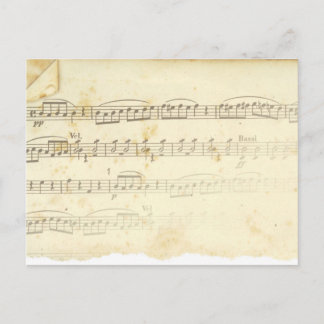 Carte Postale Musique Antique Sheet