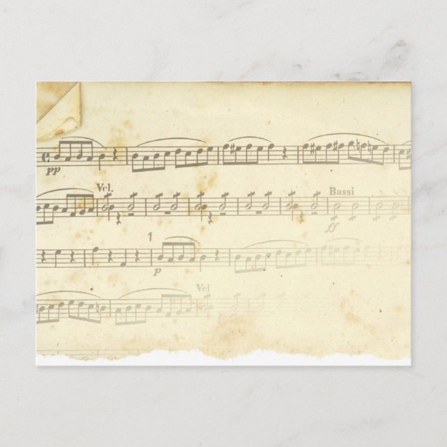 Carte Postale Musique Antique Sheet (Devant)