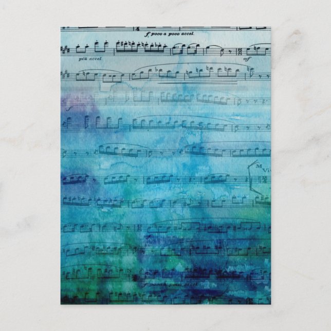 Carte Postale Musique Blue Mood (Devant)