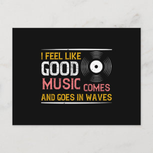 Carte Postale Musique Bonne Musique Vient Et Vont En Vagues