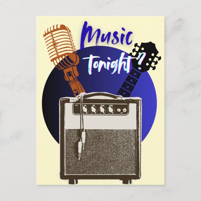 Carte Postale Musique Ce Soir ? (Devant)
