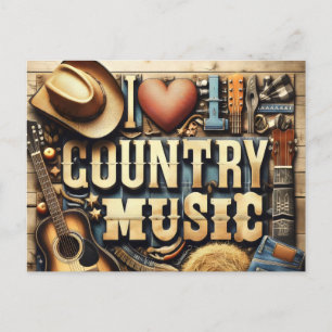 Carte Postale Musique country.